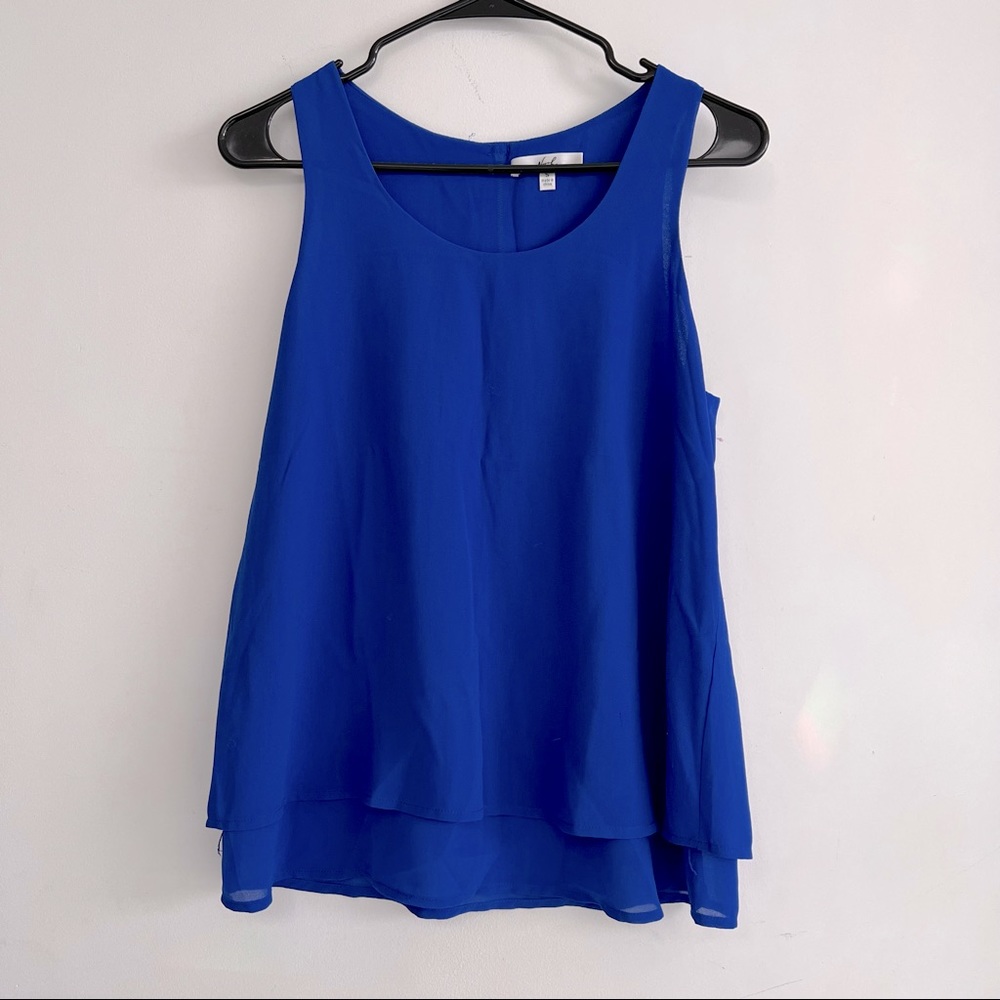 NORAH Flowy Blue Blouse Tank Sleeveless